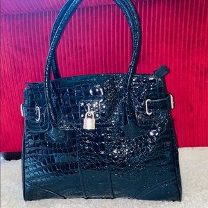 Gorgeous black NY&C faux crocodile bag